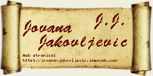 Jovana Jakovljević vizit kartica
